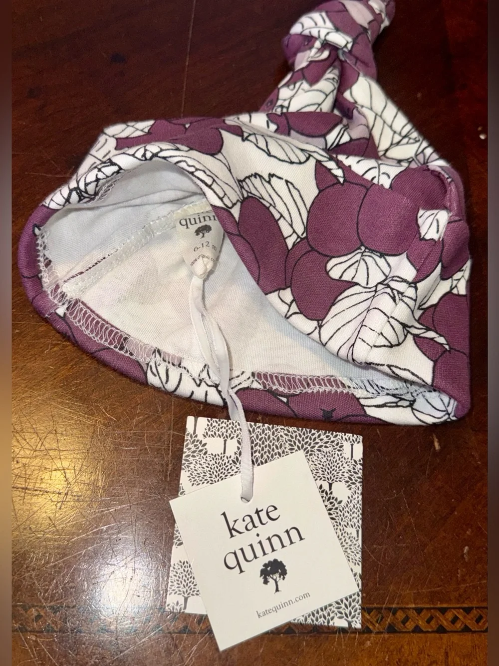 Kate Quinn Organic Cotton Baby Knot Hat 6–12 Months | NWT